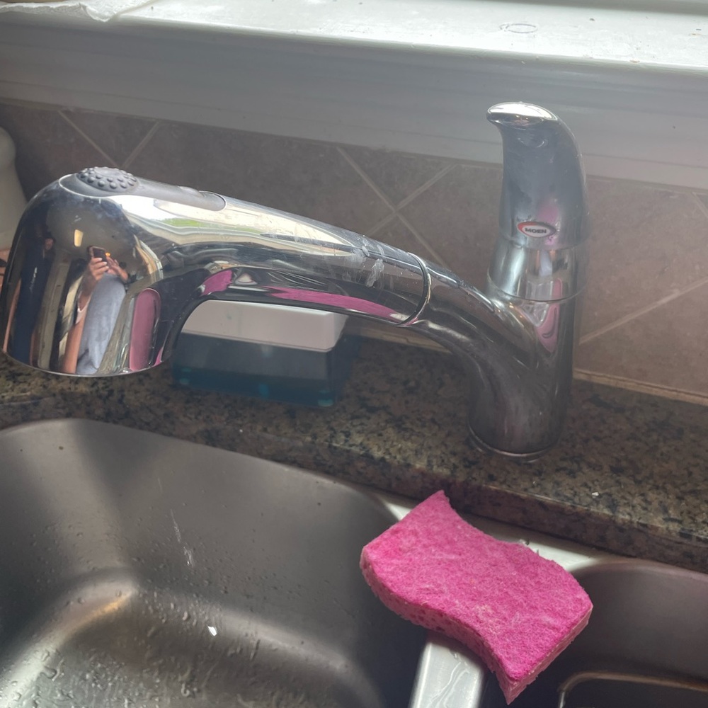 Moen silver kitchen sink faucet